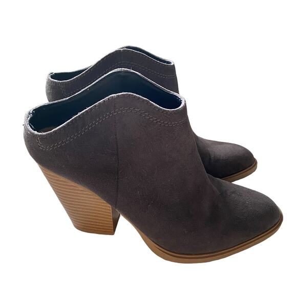 Women's Size 6 DV Faux Suede Ankle Boot Bootie DOLCE VITA Mule 3.5" Heel Brown - Picture 1 of 12